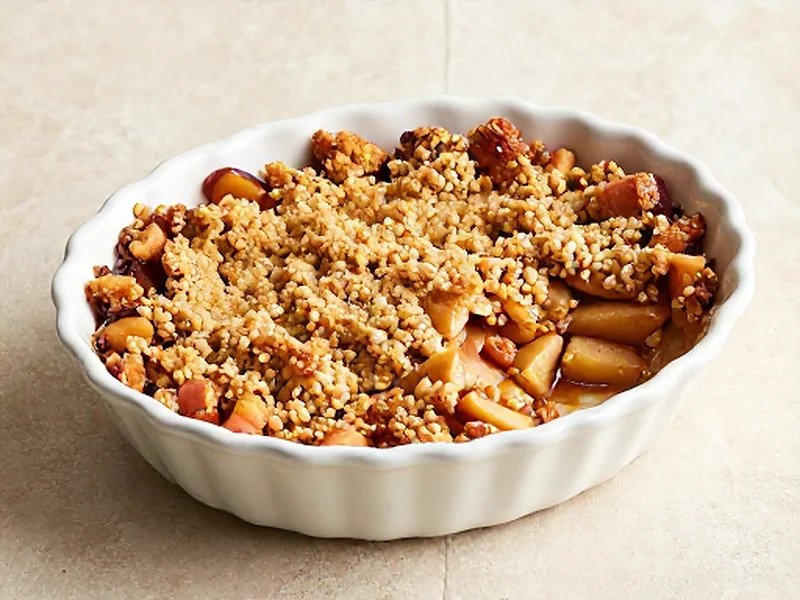 Cinnamon Apple Crisp finished and ready to serve