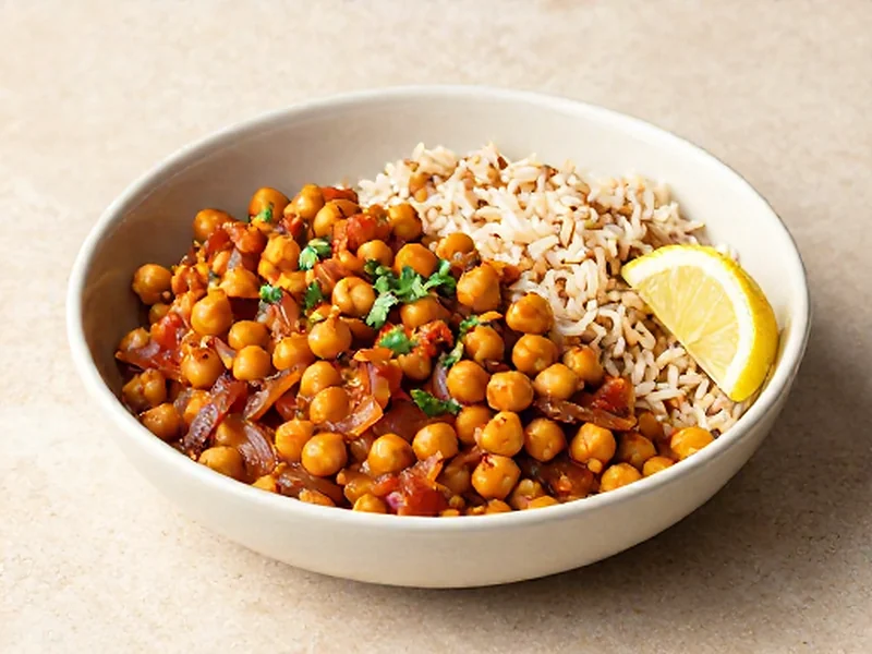 Chana Masala finished and ready to serve