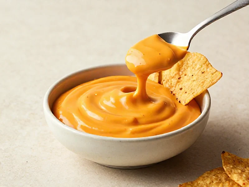 Stadium-Style “Cheese” Sauce finished and ready to serve