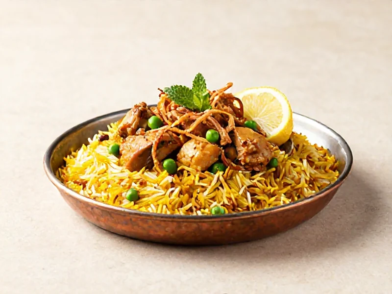 One-Pot Chicken Biryani finished and ready to serve