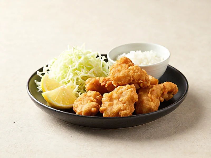 Chicken Karaage (Japanese Fried Chicken) finished and ready to serve