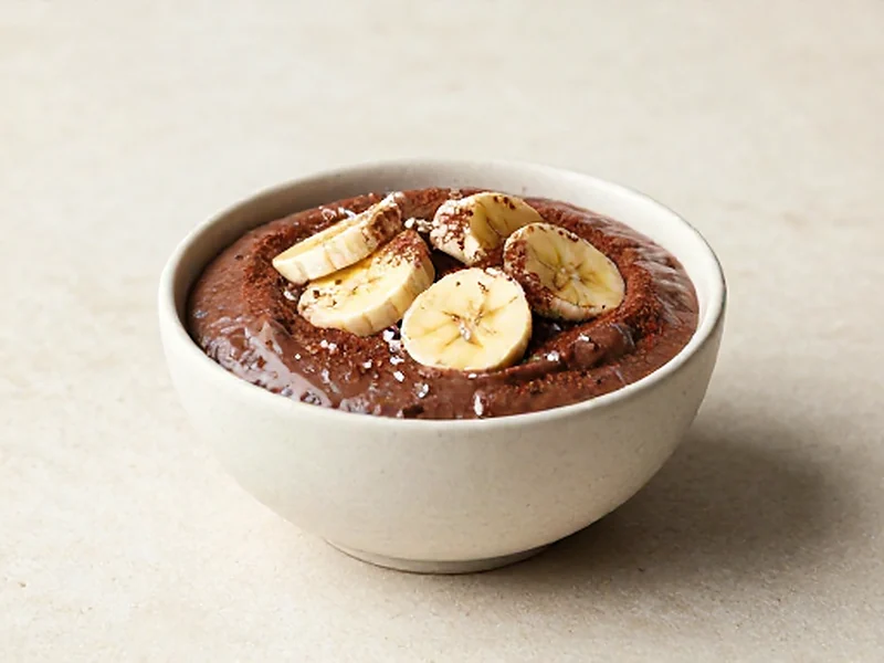 Double-Chocolate Chia Pudding finished and ready to serve