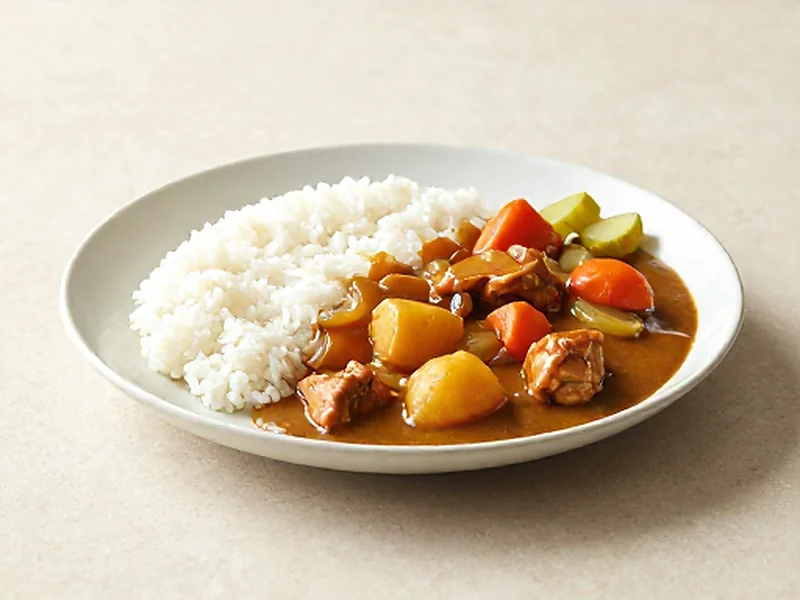 Japanese Curry Rice (Karē Raisu) finished and ready to serve