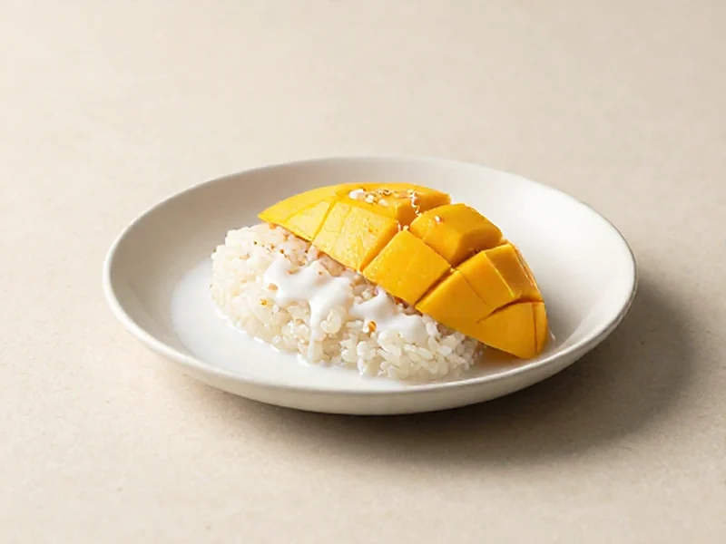 Mango Sticky Rice finished and ready to serve