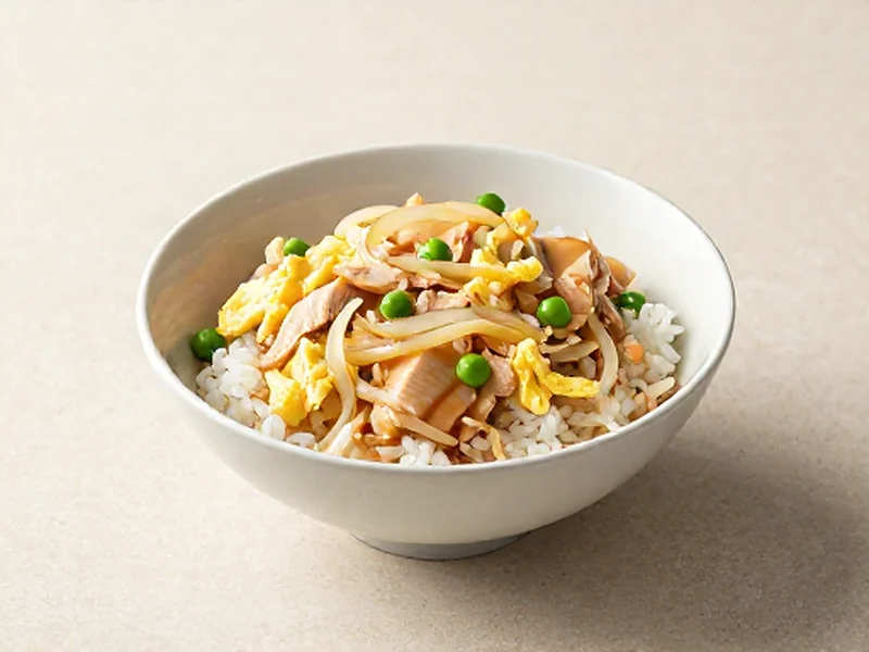 Oyakodon (Chicken & Egg Rice Bowl) finished and ready to serve