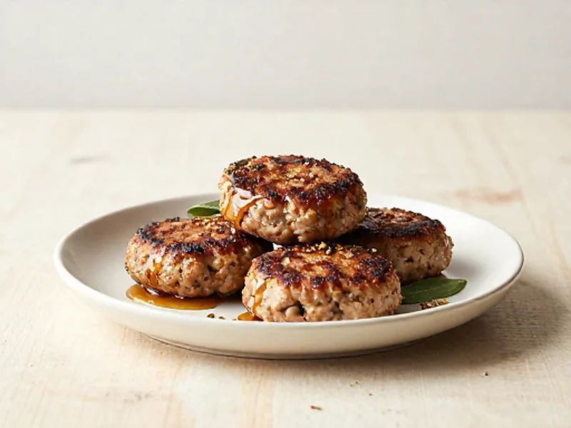 Maple Breakfast Sausage Patties finished and ready to serve