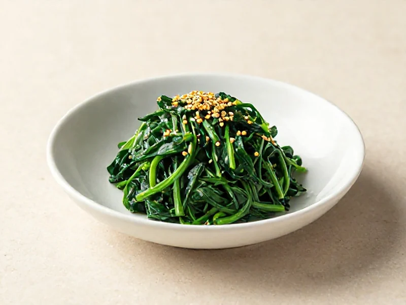 Spinach Gomaae (Sesame Spinach) finished and ready to serve