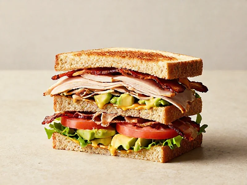 California Turkey Club finished and ready to serve