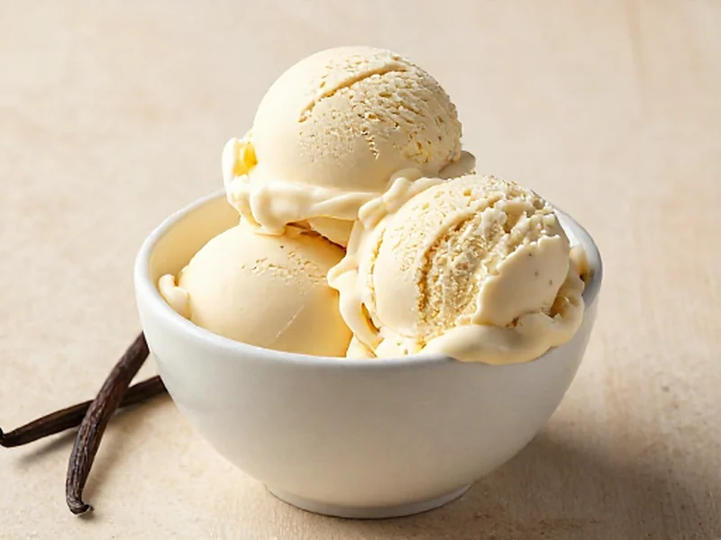 Vanilla Bean Protein Ice Cream finished and ready to serve